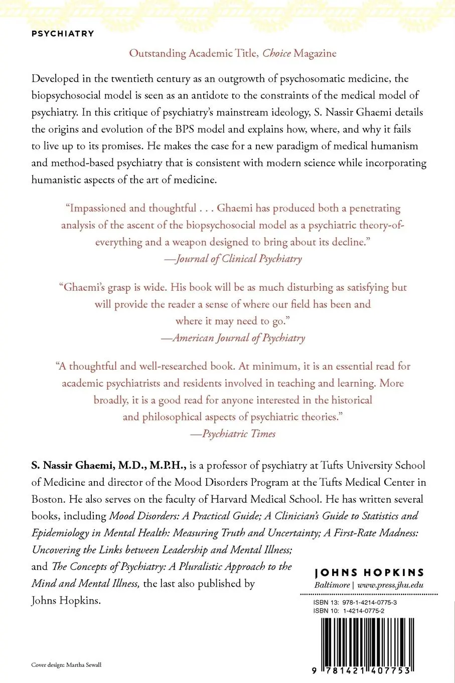 Rückseite: 9781421407753 | The Rise and Fall of the Biopsychosocial Model | S. Nassir Ghaemi