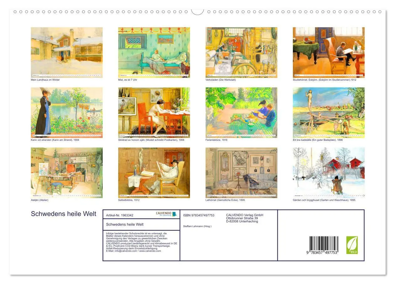 Bild: 9783457497753 | Schwedens heile Welt (hochwertiger Premium Wandkalender 2026 DIN A2...