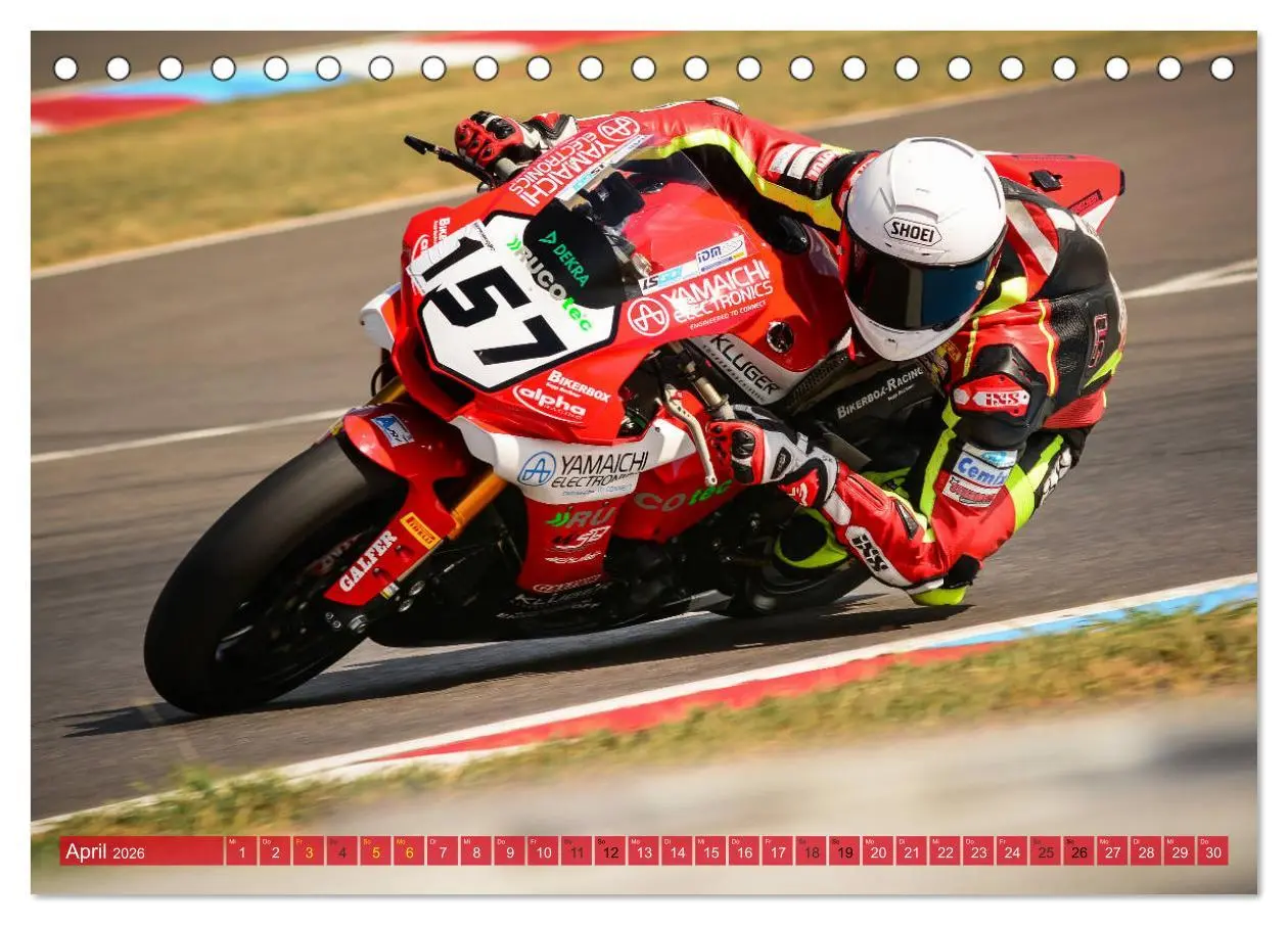 Bild: 9783457707753 | Motorrad Rennsport (Tischkalender 2026 DIN A5 quer), CALVENDO...