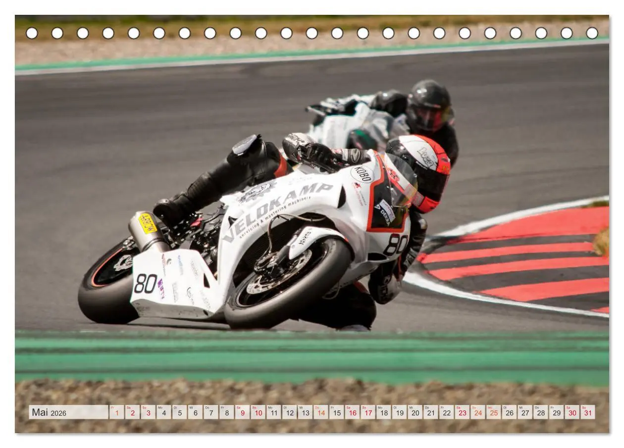 Bild: 9783457707753 | Motorrad Rennsport (Tischkalender 2026 DIN A5 quer), CALVENDO...