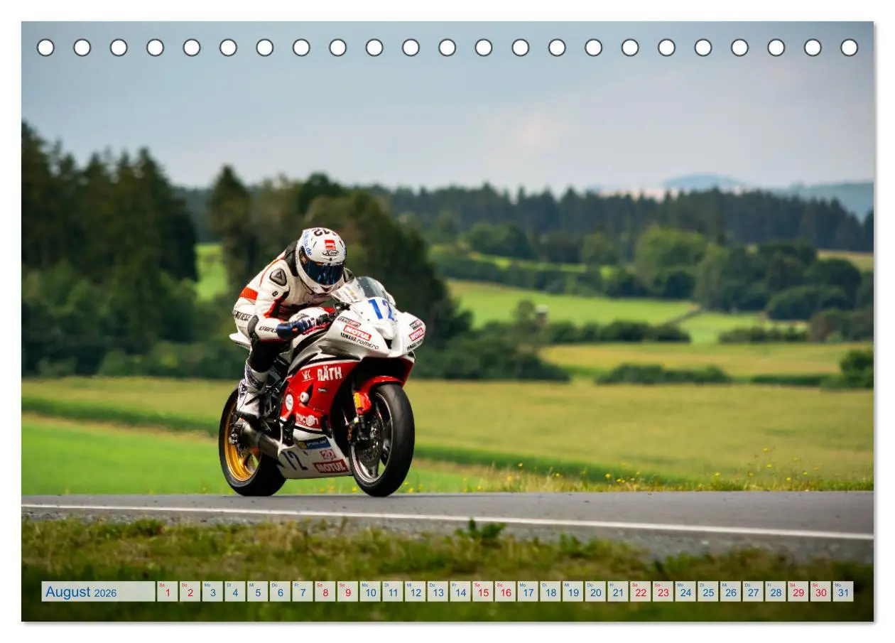 Bild: 9783457707753 | Motorrad Rennsport (Tischkalender 2026 DIN A5 quer), CALVENDO...