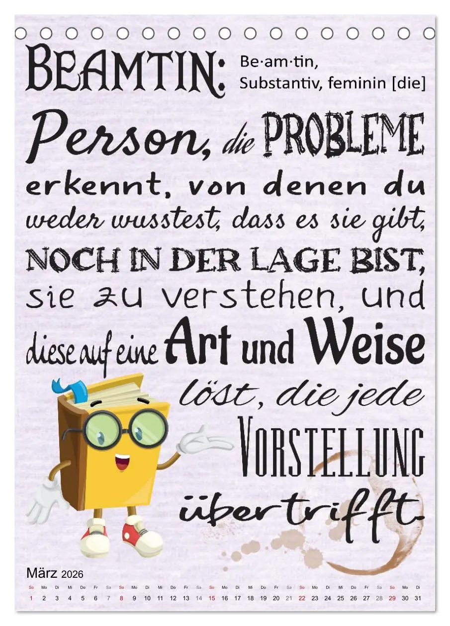 Bild: 9783516347753 | Beamten-Sprüche (Tischkalender 2026 DIN A5 hoch), CALVENDO...
