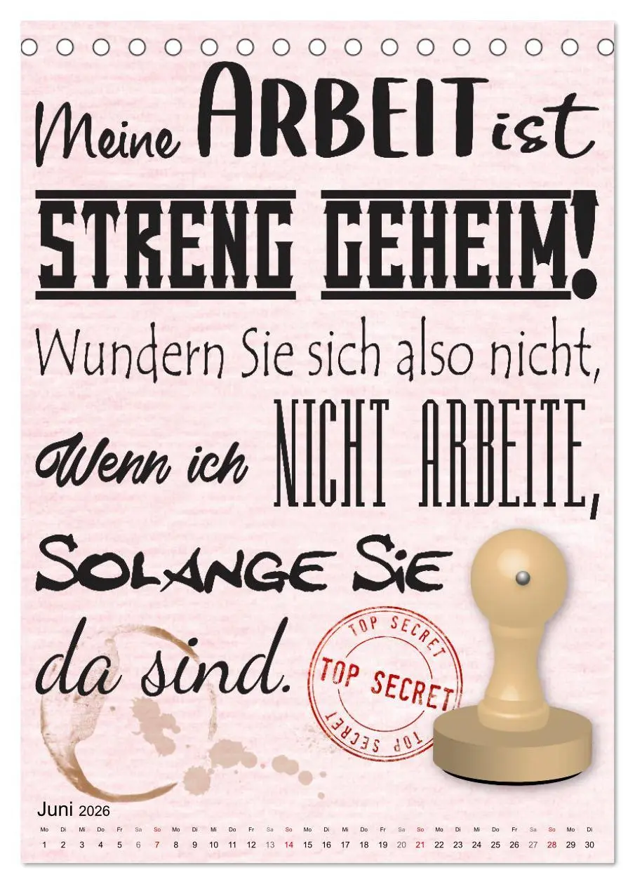 Bild: 9783516347753 | Beamten-Sprüche (Tischkalender 2026 DIN A5 hoch), CALVENDO...