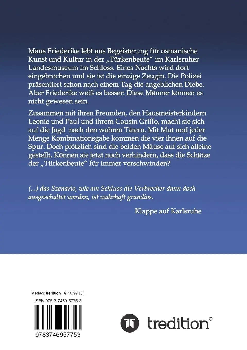 Rückseite: 9783746957753 | Friederike Schlossmaus und der Raub der Türkenbeute | Staub-Kollera
