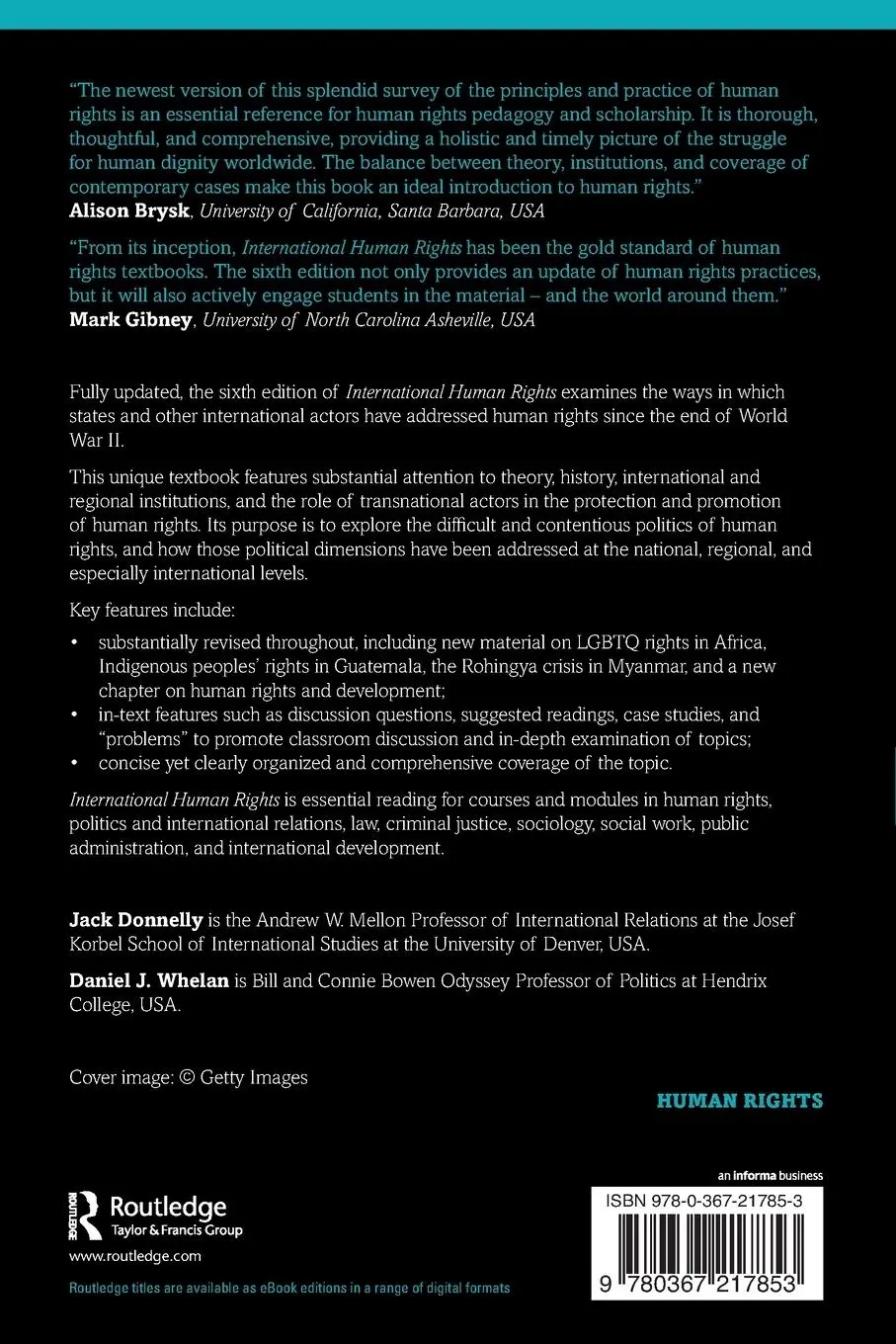 Rückseite: 9780367217853 | International Human Rights | Jack Donnelly (u. a.) | Taschenbuch