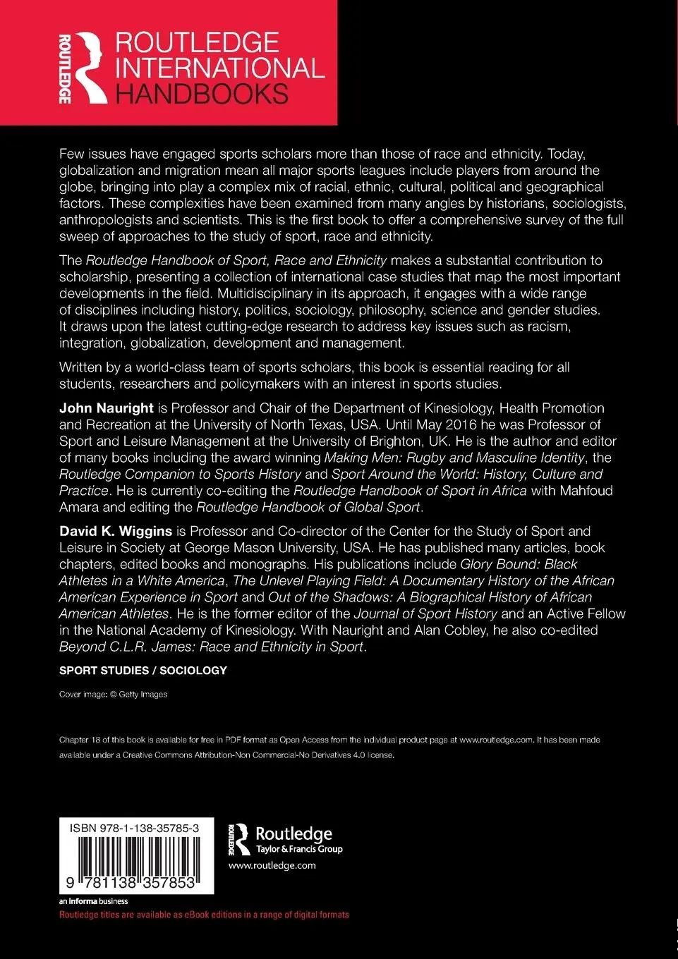 Rückseite: 9781138357853 | Routledge Handbook of Sport, Race and Ethnicity | Nauright (u. a.)