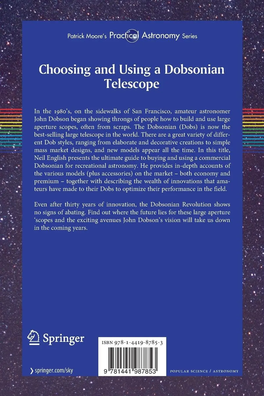 Rückseite: 9781441987853 | Choosing and Using a Dobsonian Telescope | Neil English | Taschenbuch