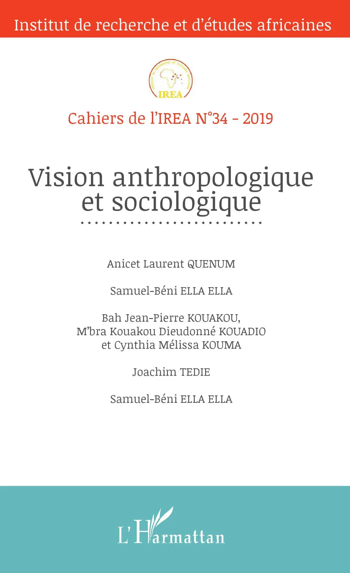 Cover: 9782343187853 | Vision anthropologique et sociologique | Collectif | Taschenbuch