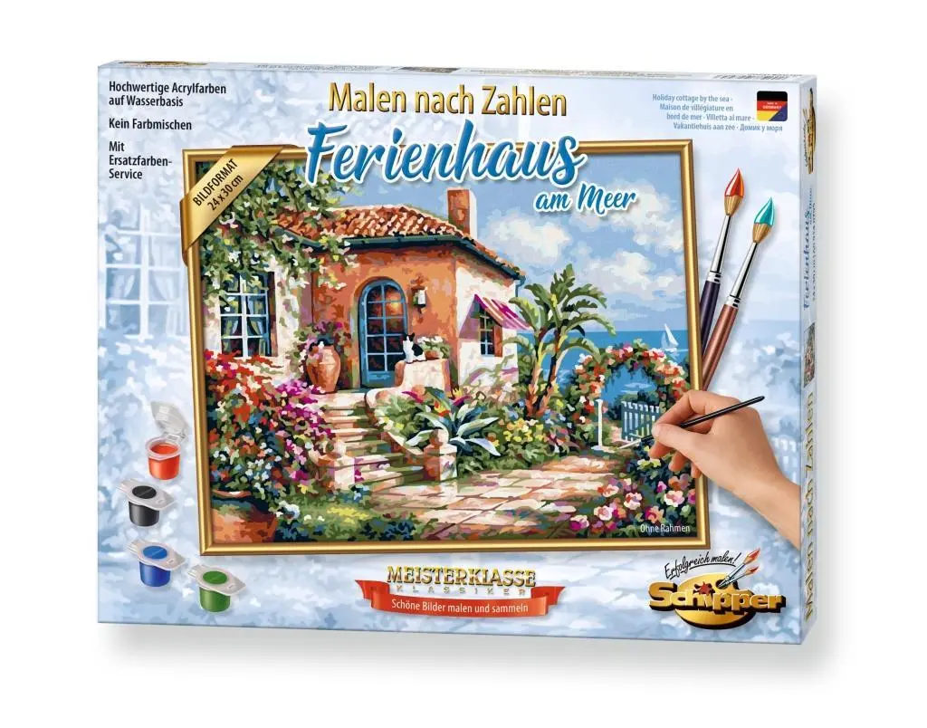 Cover: 4000887927953 | Schipper Malen nach Zahlen - Ferienhaus am Meer | Schipper | Spiel