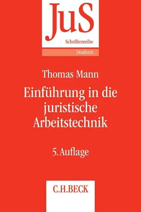 Cover: 9783406677953 | Einführung in die juristische Arbeitstechnik | Tettinger (u. a.) | XVI