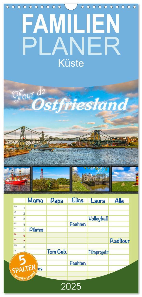 Cover: 9783457097953 | Familienplaner 2025 - Tour de Ostfriesland mit 5 Spalten...