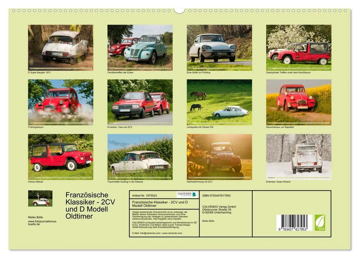 Bild: 9783457617953 | Französische Klassiker - 2CV und D Modell Oldtimer (Wandkalender...