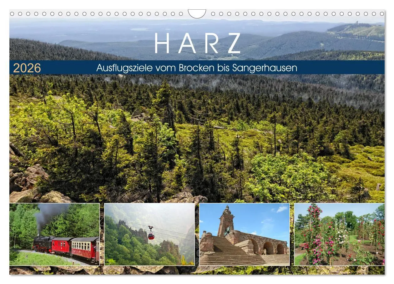 Cover: 9783457787953 | Harz - Ausflugsziele vom Brocken bis Sangerhausen (Wandkalender...