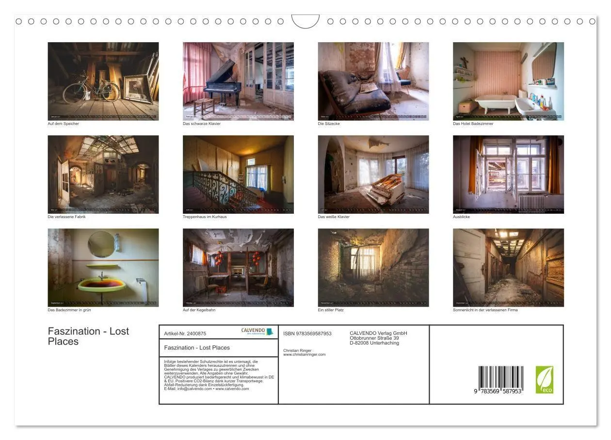 Bild: 9783569587953 | Faszination - Lost Places (Wandkalender 2027 DIN A3 quer), CALVENDO...