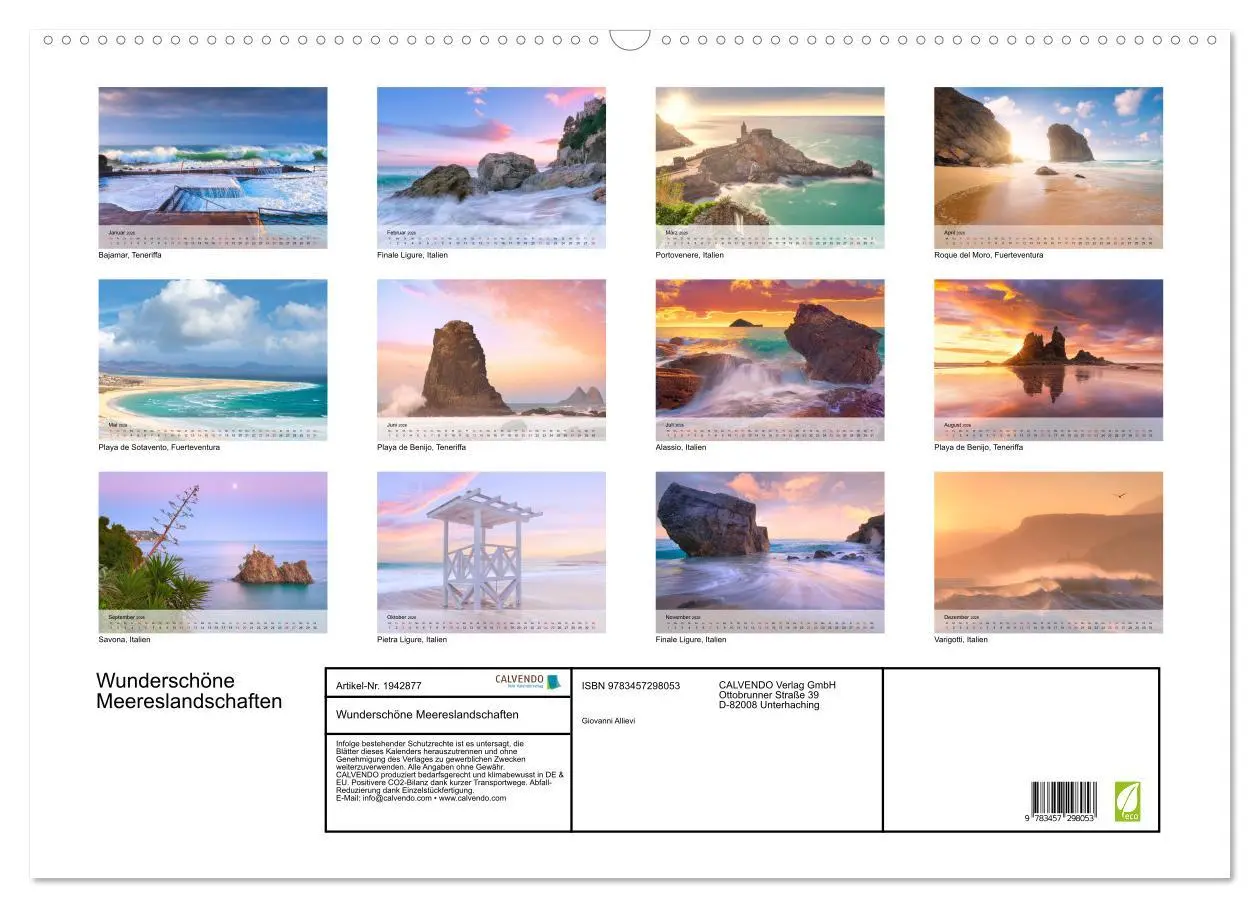 Bild: 9783457298053 | Wunderschöne Meereslandschaften (Wandkalender 2026 DIN A2 quer),...