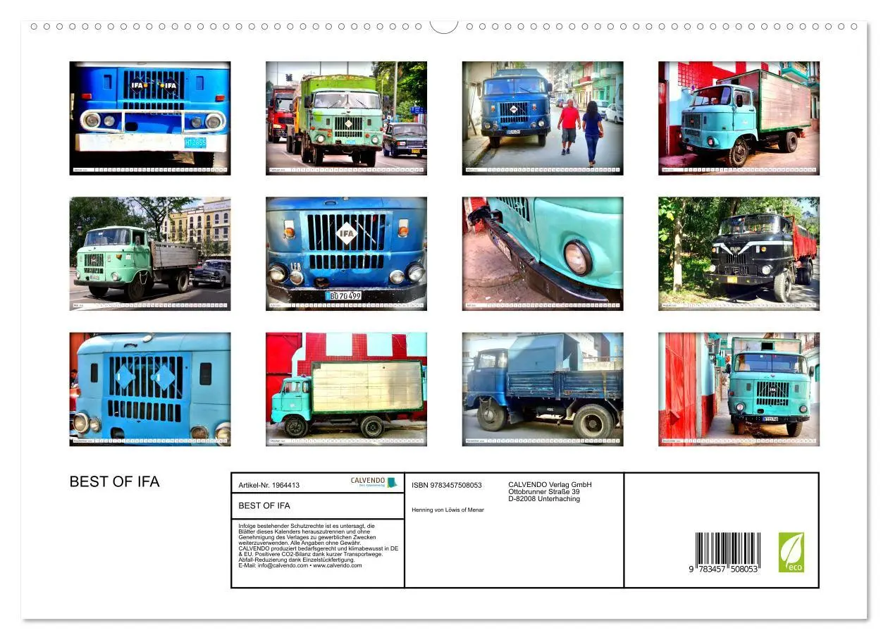 Bild: 9783457508053 | BEST OF IFA (hochwertiger Premium Wandkalender 2026 DIN A2 quer),...