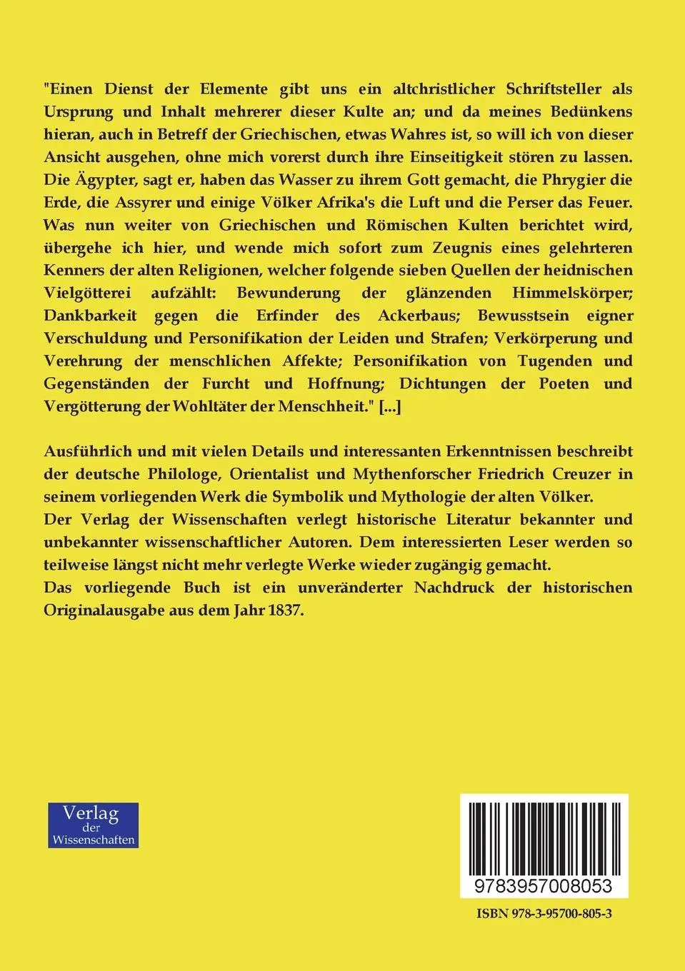 Rückseite: 9783957008053 | Symbolik und Mythologie der alten Griechen | Friedrich Creuzer | Buch