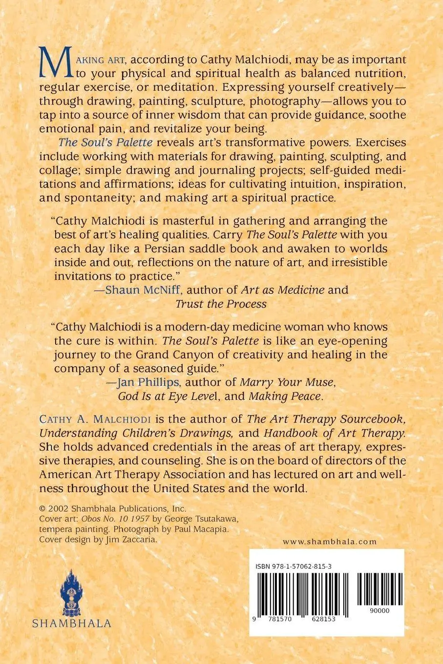 Rückseite: 9781570628153 | The Soul's Palette | Cathy A. Malchiodi | Taschenbuch | Englisch