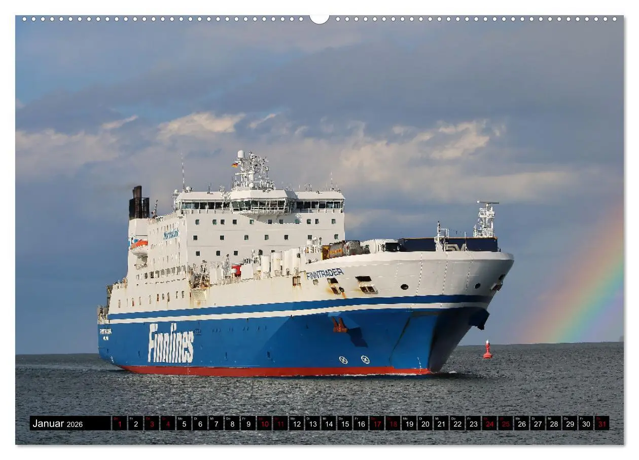 Bild: 9783457598153 | Shipspotting Travemünde (Wandkalender 2026 DIN A2 quer), CALVENDO...