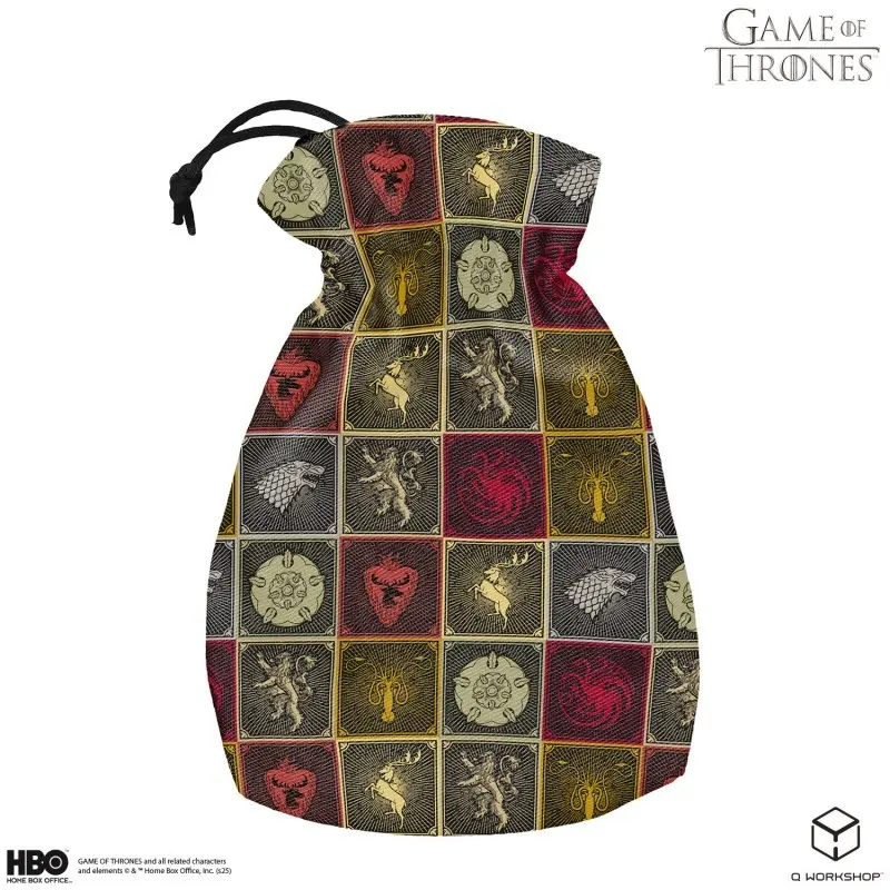 Cover: 5907699498253 | Game of Thrones. The Sigils Pattern Dice Pouch. | Game of Thrones
