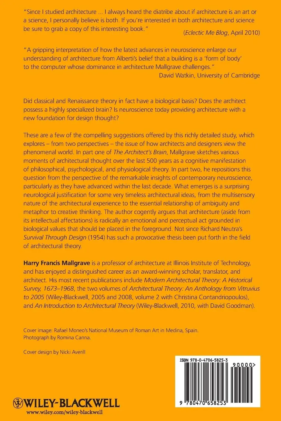 Rückseite: 9780470658253 | The Architect's Brain | Neuroscience, Creativity, and Architecture