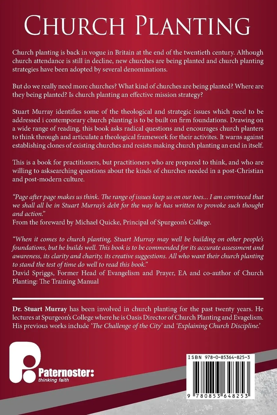 Rückseite: 9780853648253 | Church Planting | Laying Foundations | Williams Stuart Murray | Buch