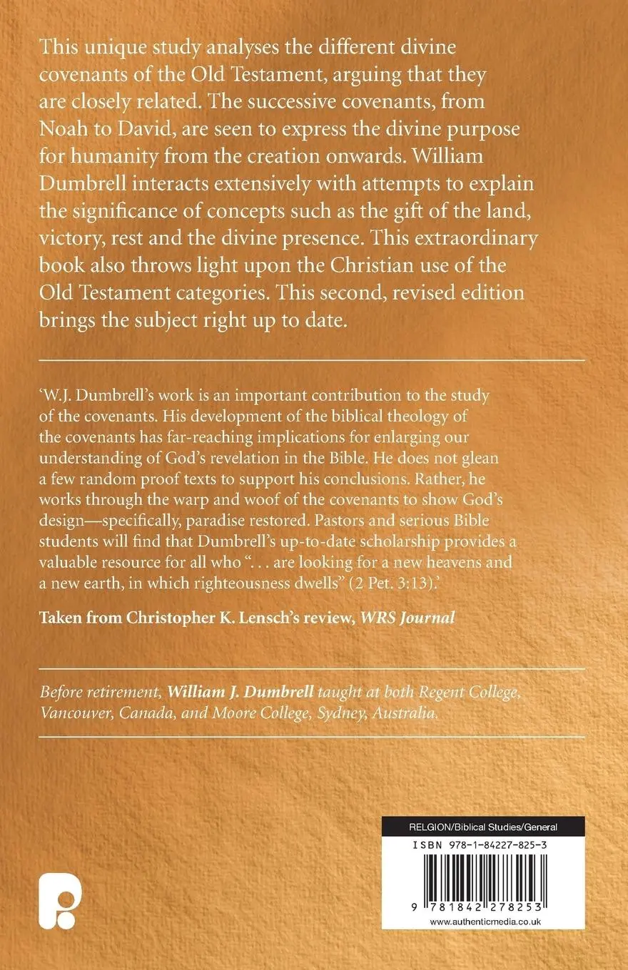 Rückseite: 9781842278253 | Covenant and Creation (Revised 2013) | William J Dumbrell | Buch