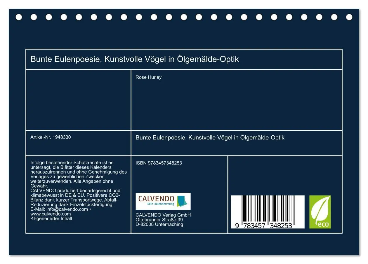 Bild: 9783457348253 | Bunte Eulenpoesie. Kunstvolle Vögel in Ölgemälde-Optik...