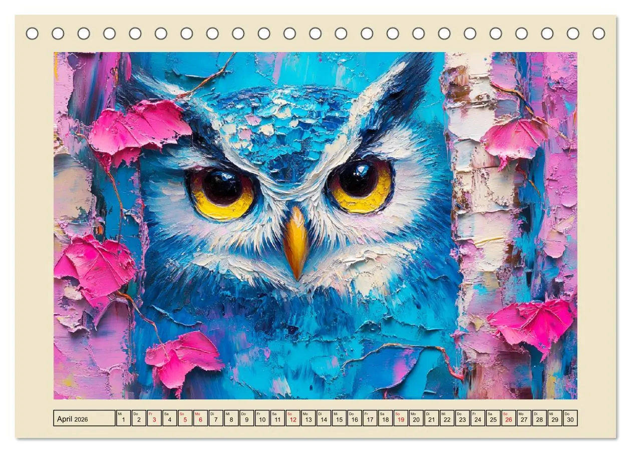Bild: 9783457348253 | Bunte Eulenpoesie. Kunstvolle Vögel in Ölgemälde-Optik...