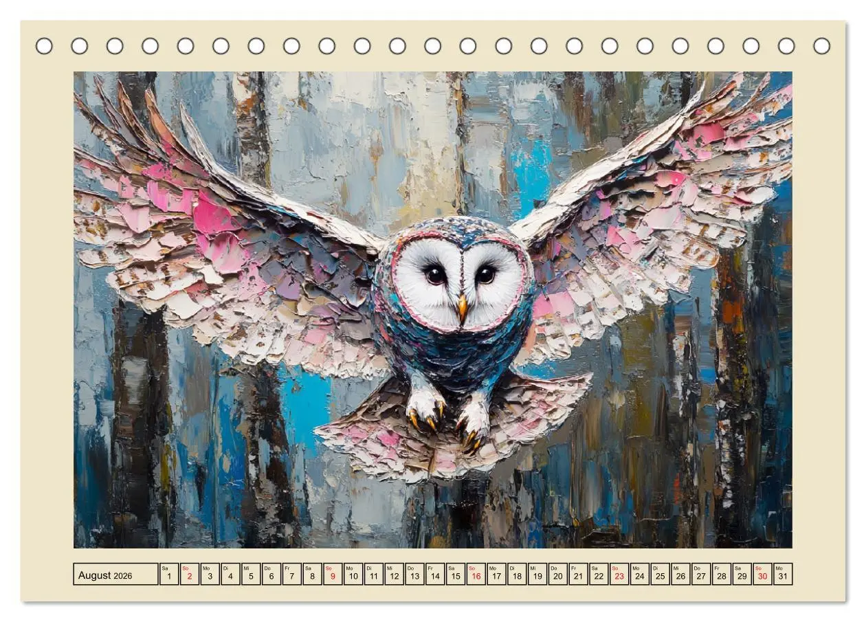 Bild: 9783457348253 | Bunte Eulenpoesie. Kunstvolle Vögel in Ölgemälde-Optik...