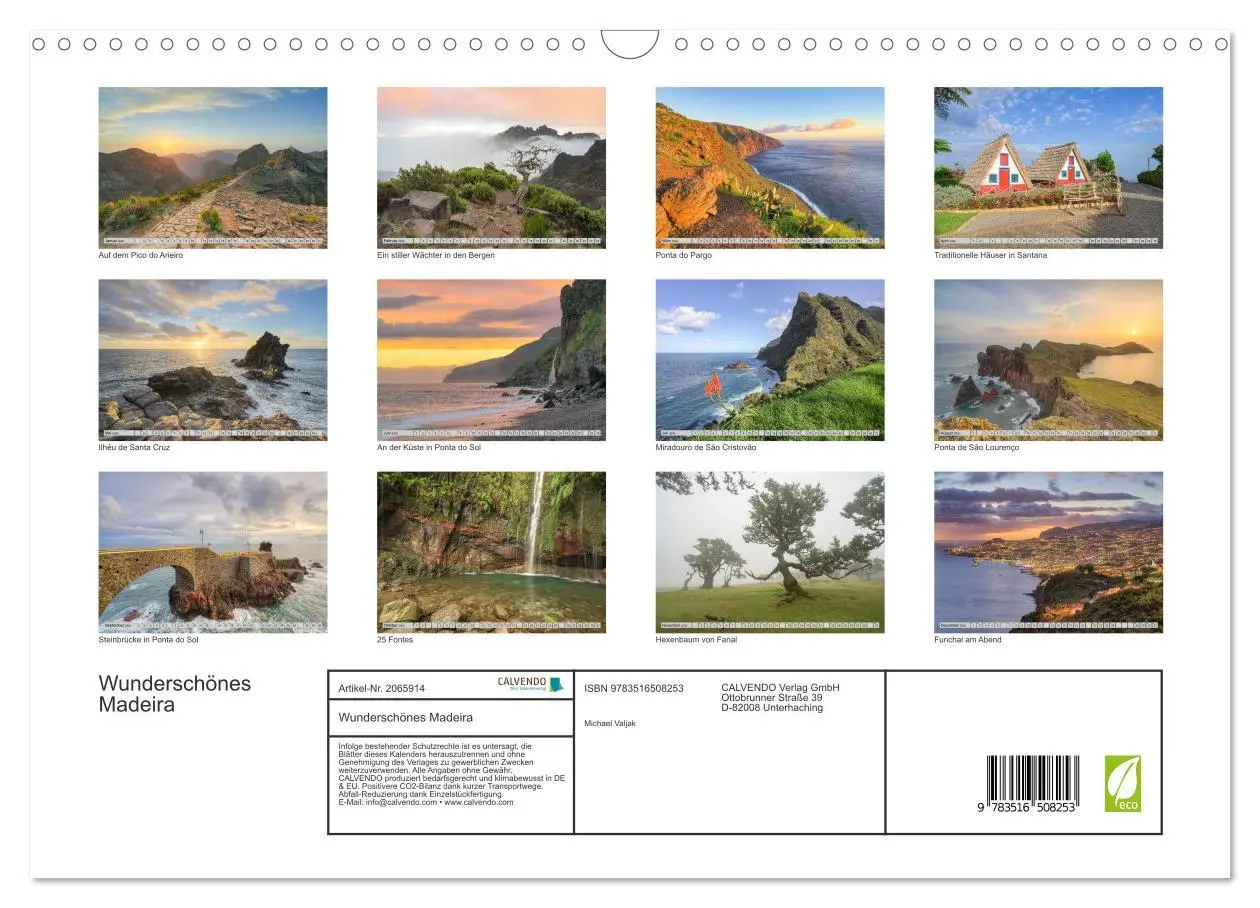 Bild: 9783516508253 | Wunderschönes Madeira (Wandkalender 2026 DIN A3 quer), CALVENDO...