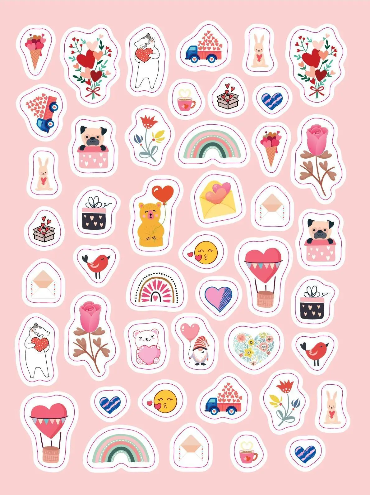 Bild: 9783625198253 | Stickerbuch Love I Über 1000 Sticker | Taschenbuch | 48 S. | Deutsch