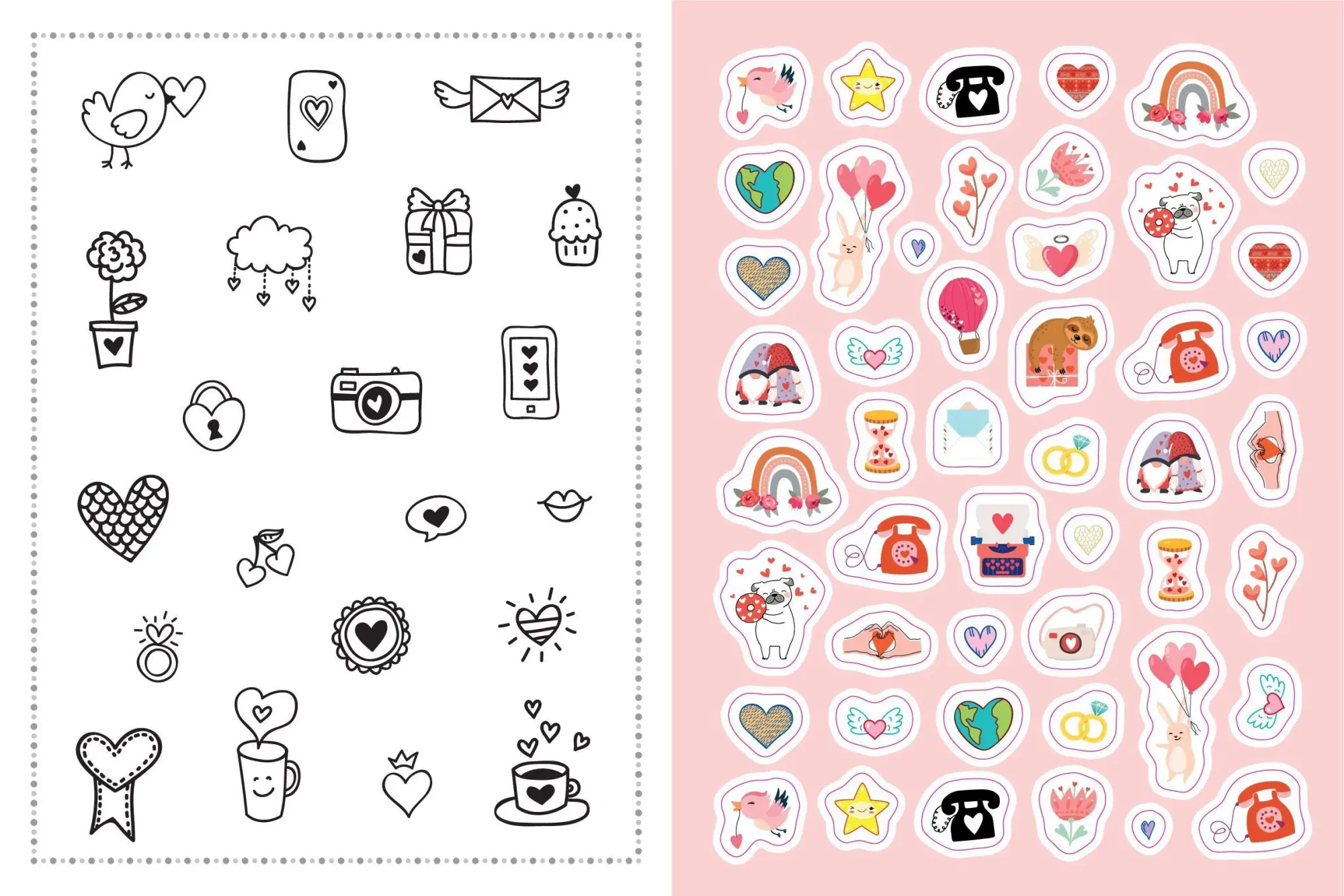 Bild: 9783625198253 | Stickerbuch Love I Über 1000 Sticker | Taschenbuch | 48 S. | Deutsch