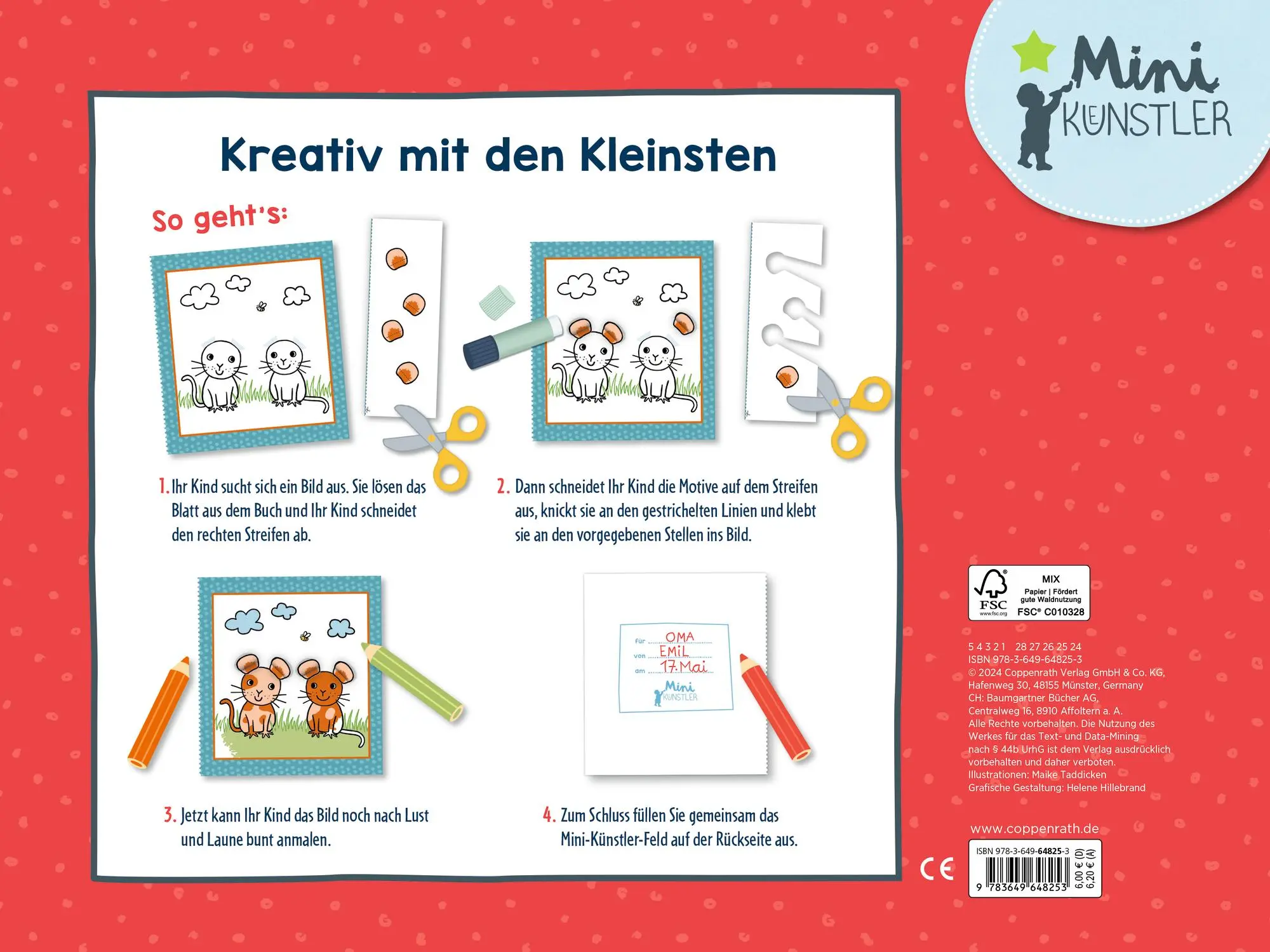 Rückseite: 9783649648253 | Mein erstes Pop-up-Bastelbuch: Blumenwiese | Maike Taddicken | 32 S.
