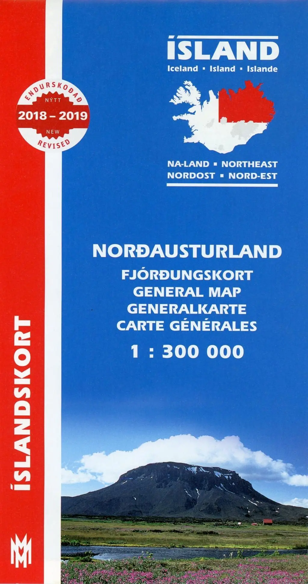 Cover: 9789979338253 | Island Nordost 1 : 300 000 | (Land-)Karte | In Klarsichthülle | 2018