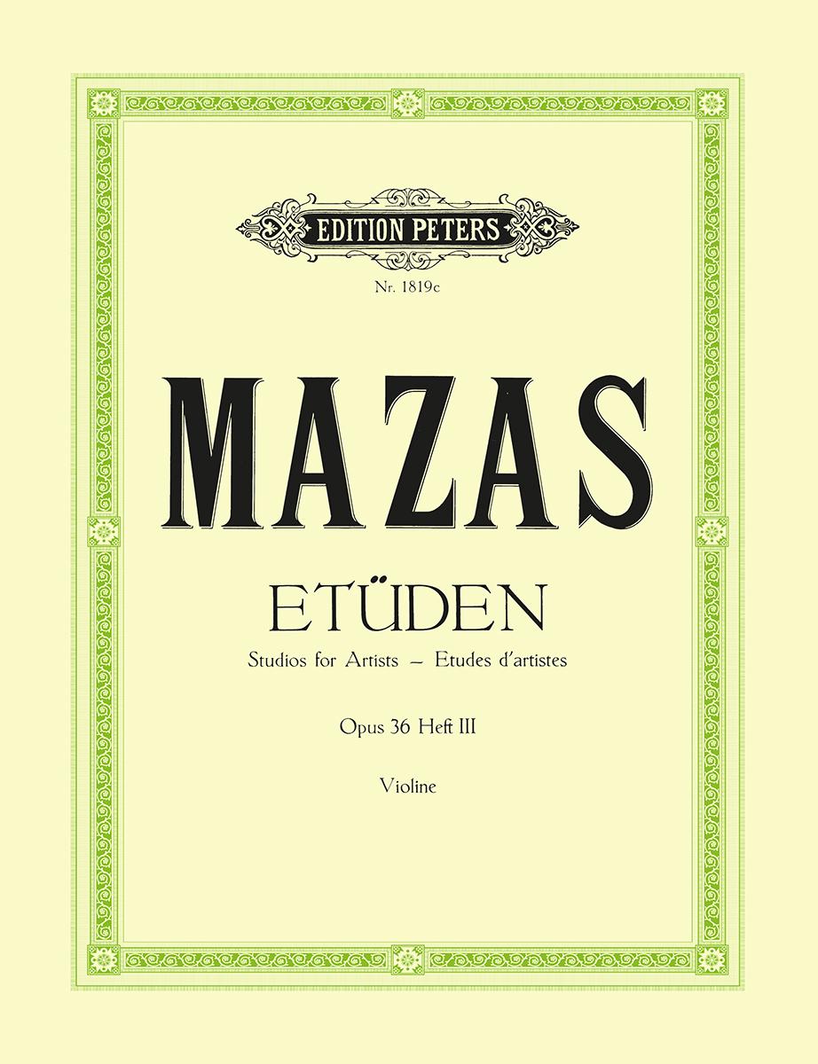 Cover: 9790014008253 | Studies Op. 36 for Violin -- Études d'Artistes | Nos. 58-75 | Mazas