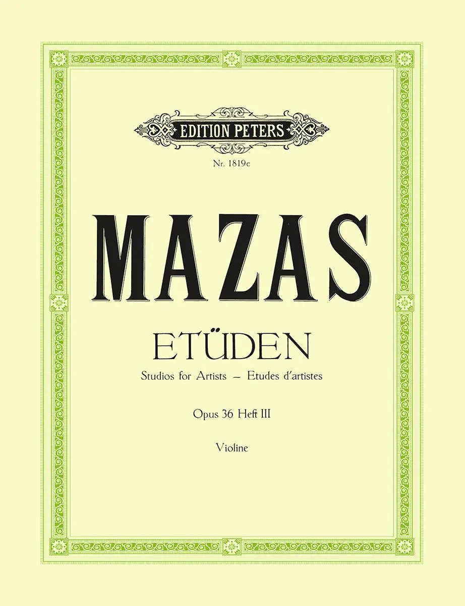 Cover: 9790014008253 | Studies Op. 36 for Violin -- Études d'Artistes | Nos. 58-75 | Mazas