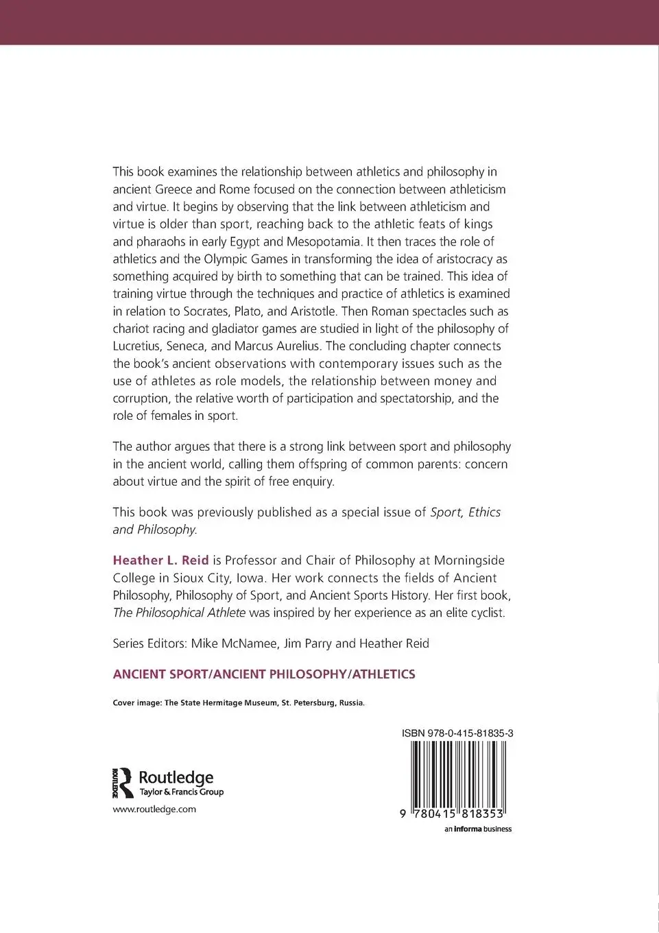 Rückseite: 9780415818353 | Athletics and Philosophy in the Ancient World | Contests of Virtue
