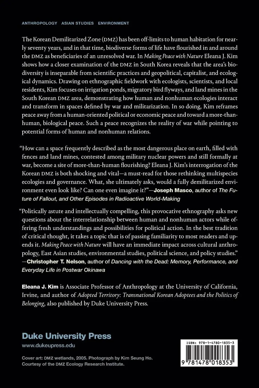 Rückseite: 9781478018353 | Making Peace with Nature | Ecological Encounters along the Korean DMZ