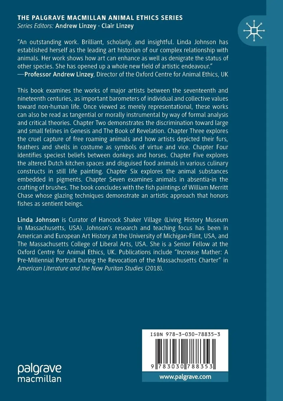 Rückseite: 9783030788353 | Art, Ethics and the Human-Animal Relationship | Linda Johnson | Buch