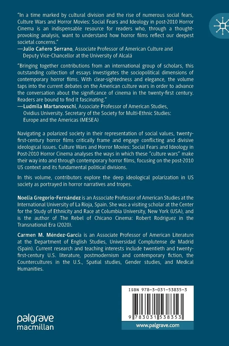Rückseite: 9783031538353 | Culture Wars and Horror Movies | Carmen M. Méndez-García (u. a.) | xi