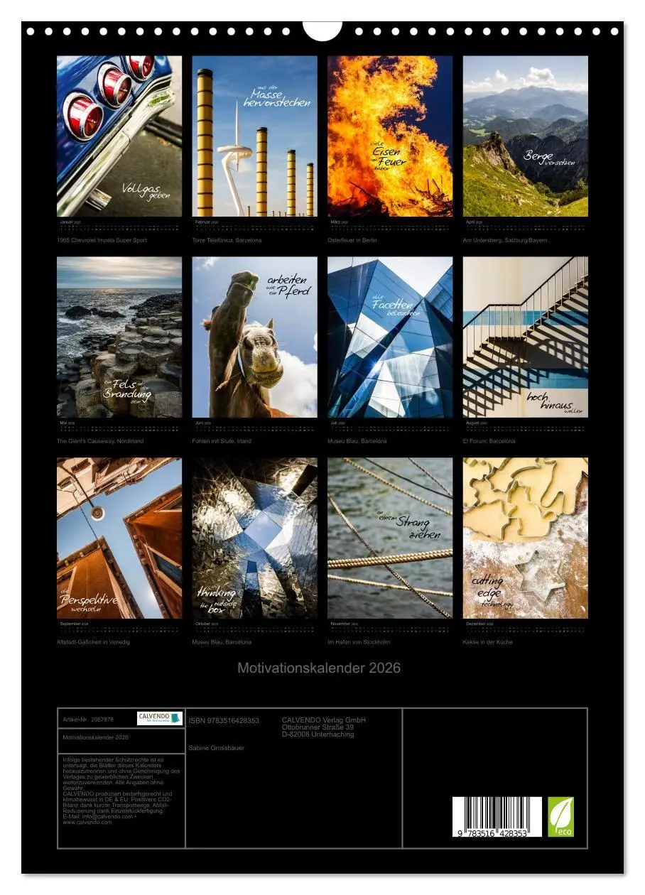 Bild: 9783516428353 | Motivationskalender 2026 (Wandkalender 2026 DIN A3 hoch), CALVENDO...
