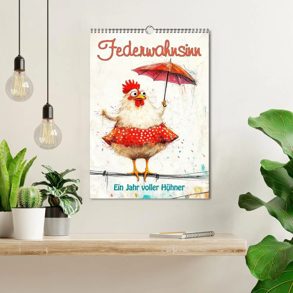 Bild: 9783516598353 | Federwahnsinn - Ein Jahr voller Hühner (Wandkalender 2026 DIN A3...