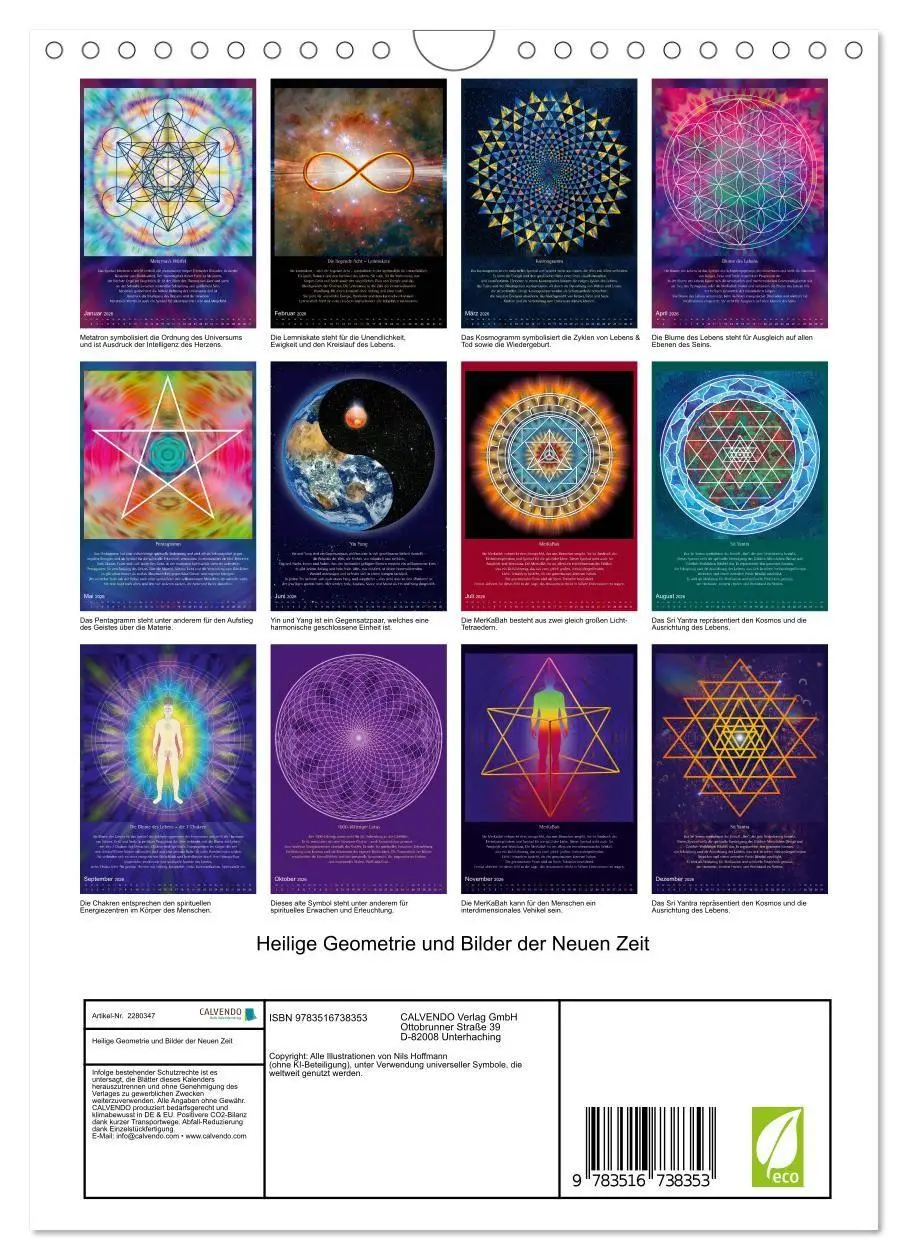 Bild: 9783516738353 | Heilige Geometrie und Bilder der Neuen Zeit (Wandkalender 2026 DIN...