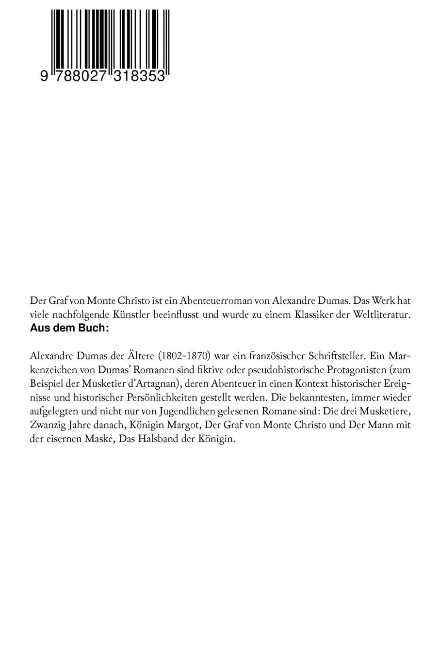 Rückseite: 9788027318353 | Der Graf von Monte Christo (Illustrierte Ausgabe): Ein spannender...