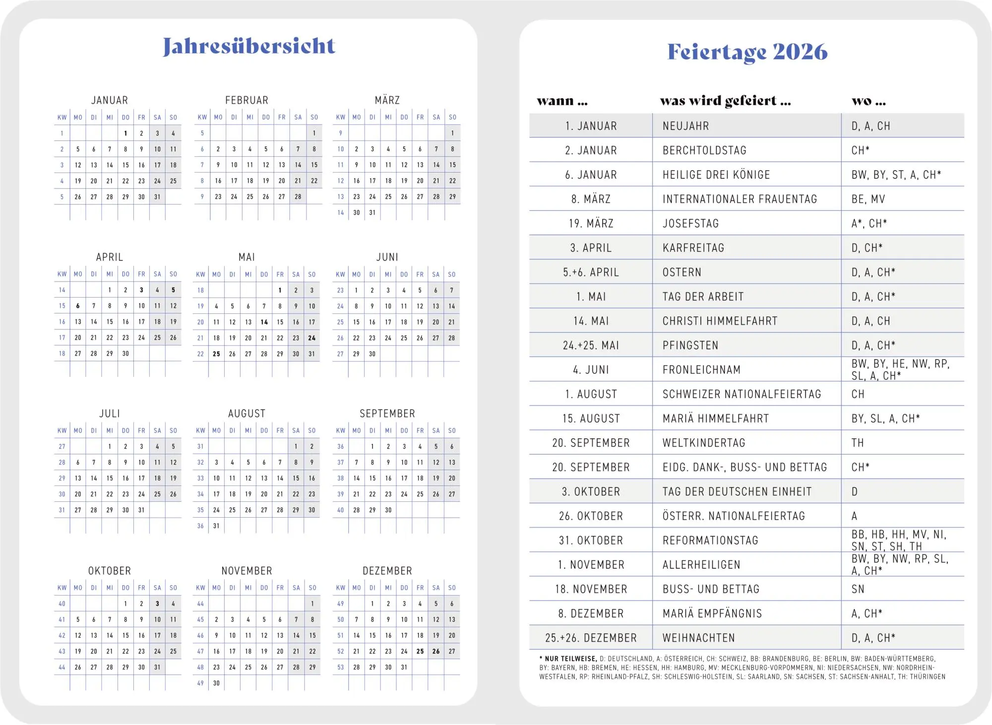 Bild: 4050003958453 | GlücksKalender 2026 - Blumen (All about blue) | Kalender | 112 S.