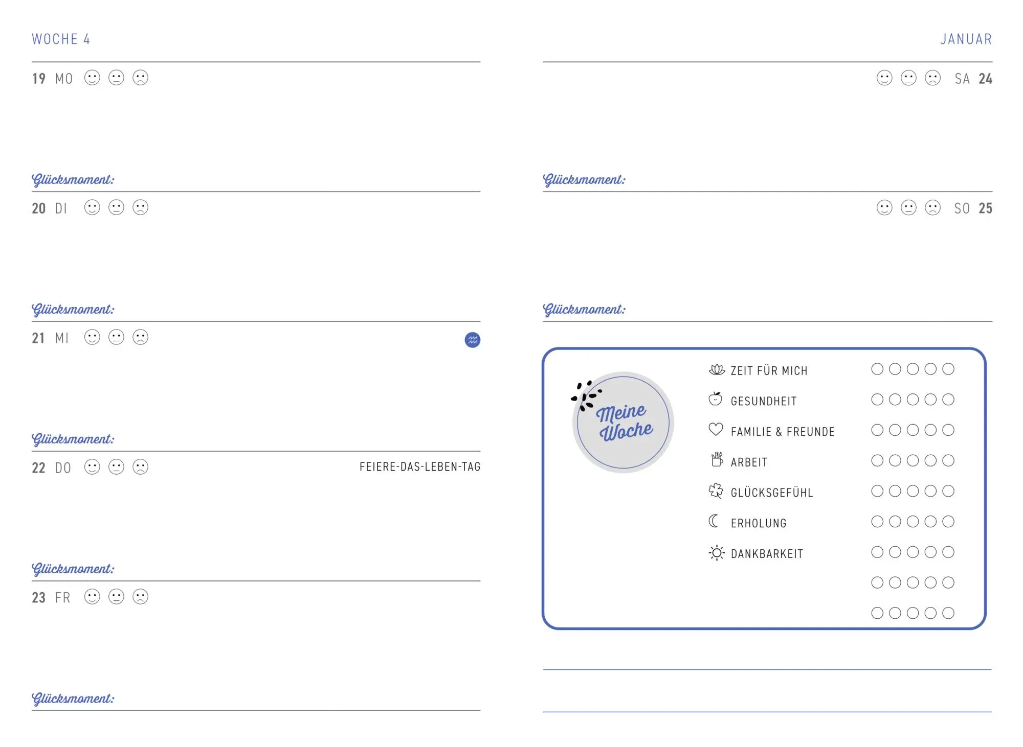 Bild: 4050003958453 | GlücksKalender 2026 - Blumen (All about blue) | Kalender | 112 S.