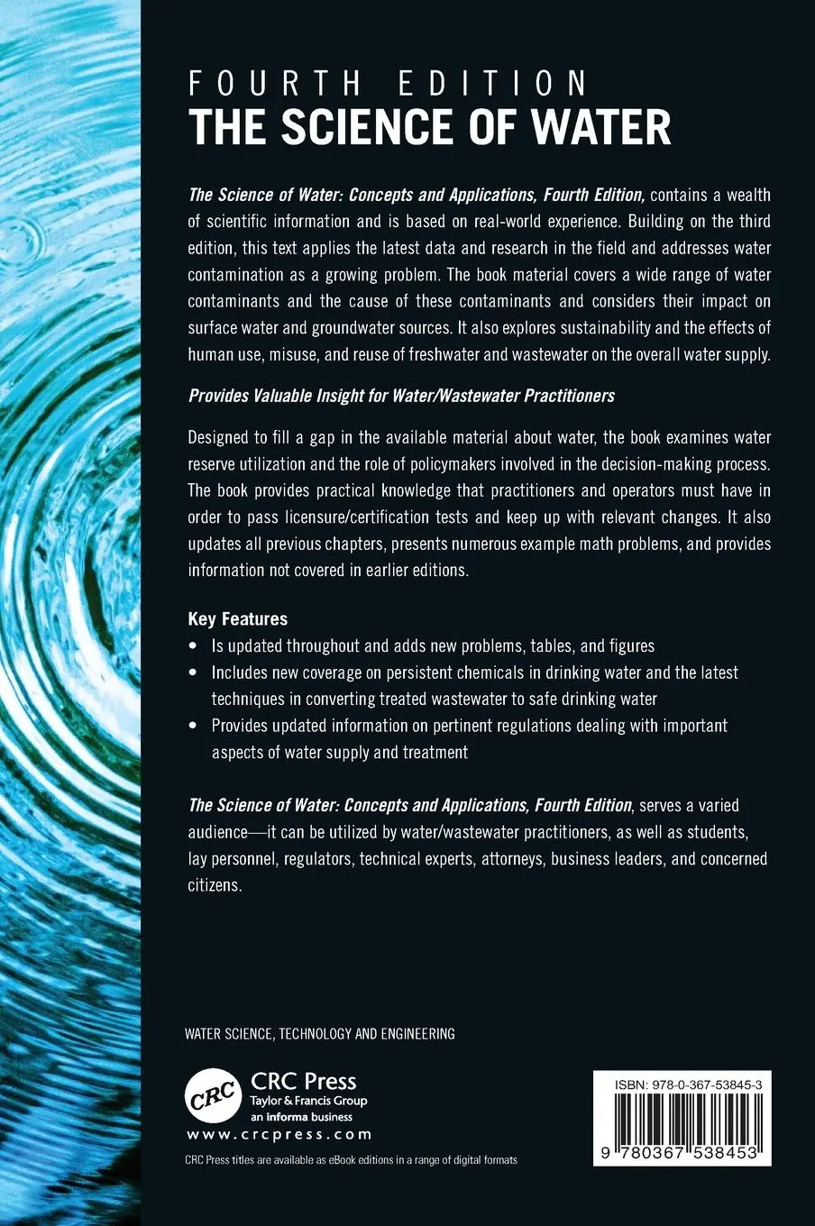 Rückseite: 9780367538453 | The Science of Water | Concepts and Applications | Frank R. Spellman