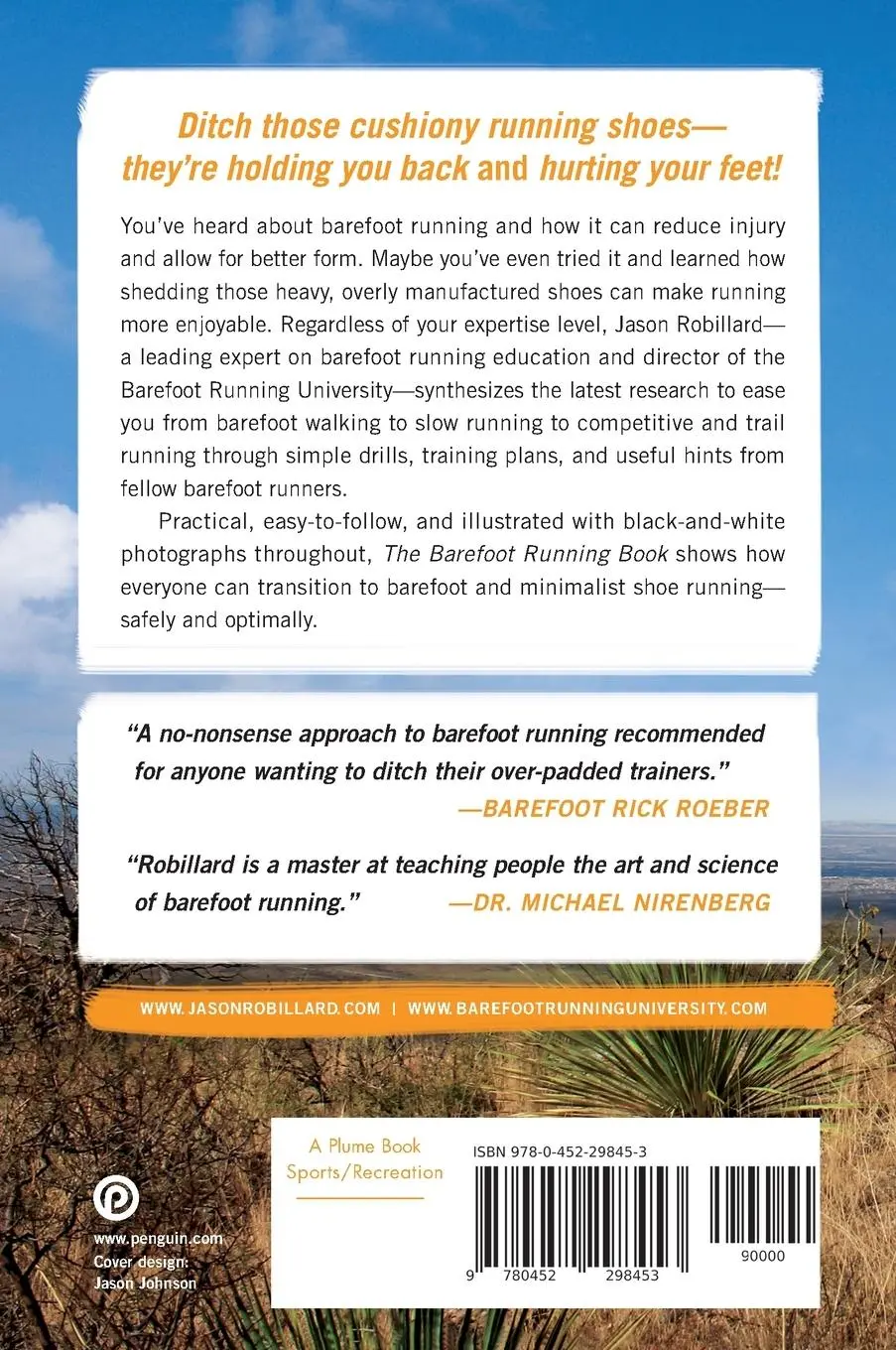 Rückseite: 9780452298453 | The Barefoot Running Book | Jason Robillard | Taschenbuch | Englisch