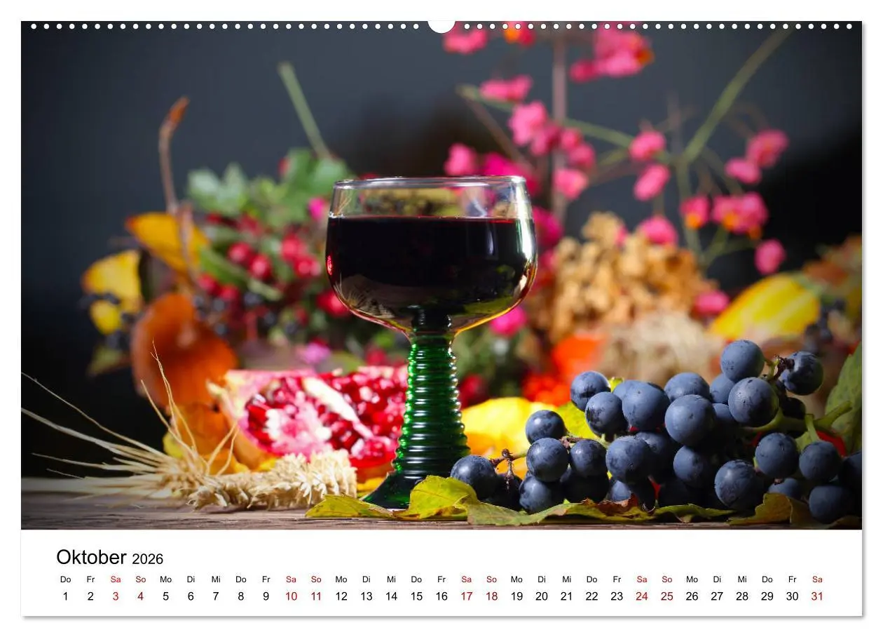 Bild: 9783457878453 | Weinkalender (Wandkalender 2026 DIN A2 quer), CALVENDO Monatskalender